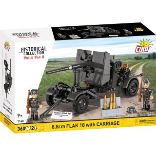 COBI® 3140 - 8.8 cm Flak 18 with Carriage - 360 Bauteile